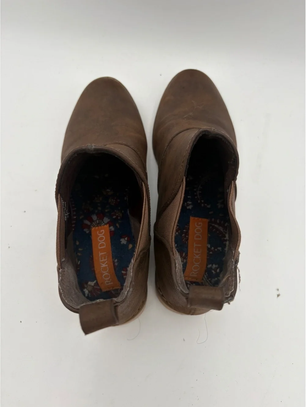 Rocket Dog Maylon Woman’s Size 7 Brown Ankle Boots with Elastic Side Panels